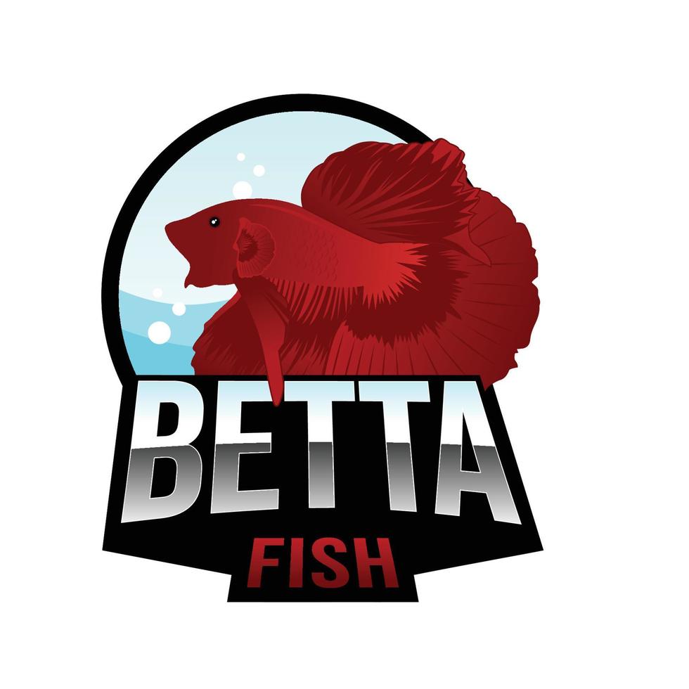 Betta rot Halbmond Logo Vektor Illustration