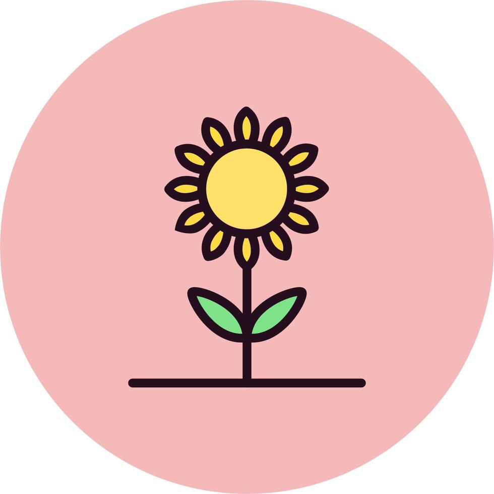 Symbol für Sonnenblumenvektor vektor