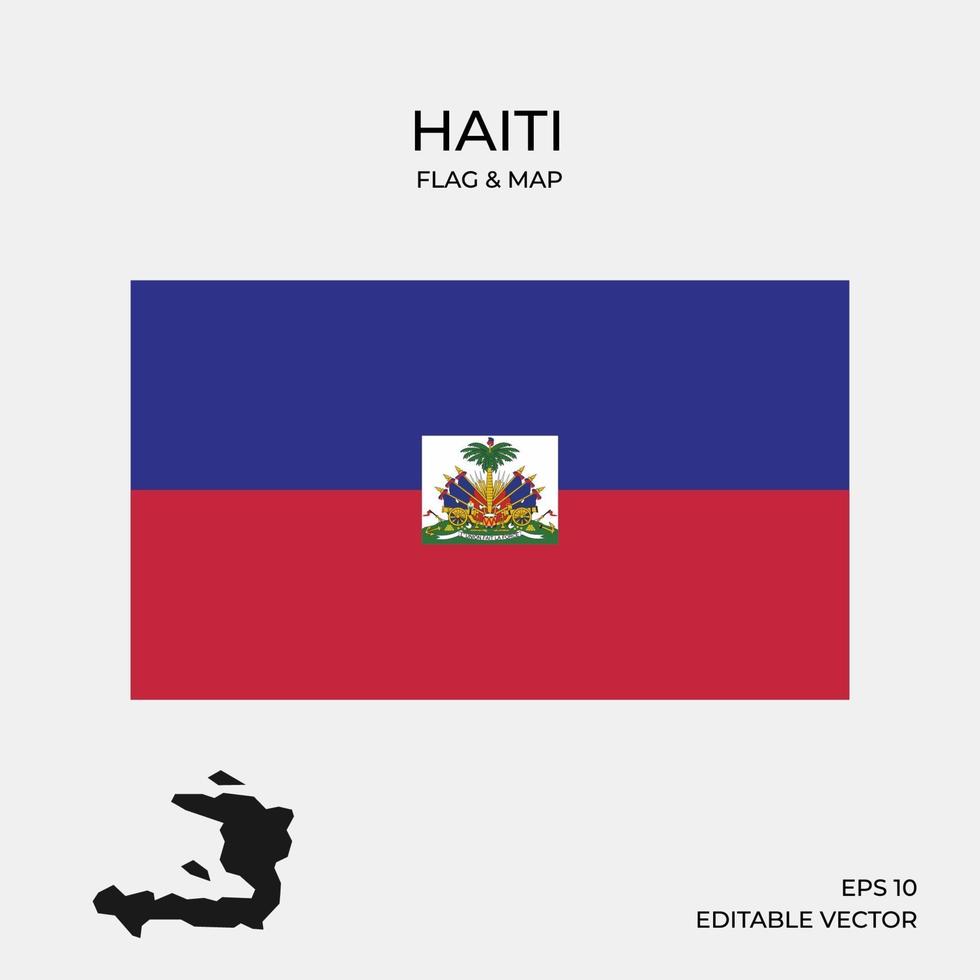 Haiti Karte und Flagge vektor