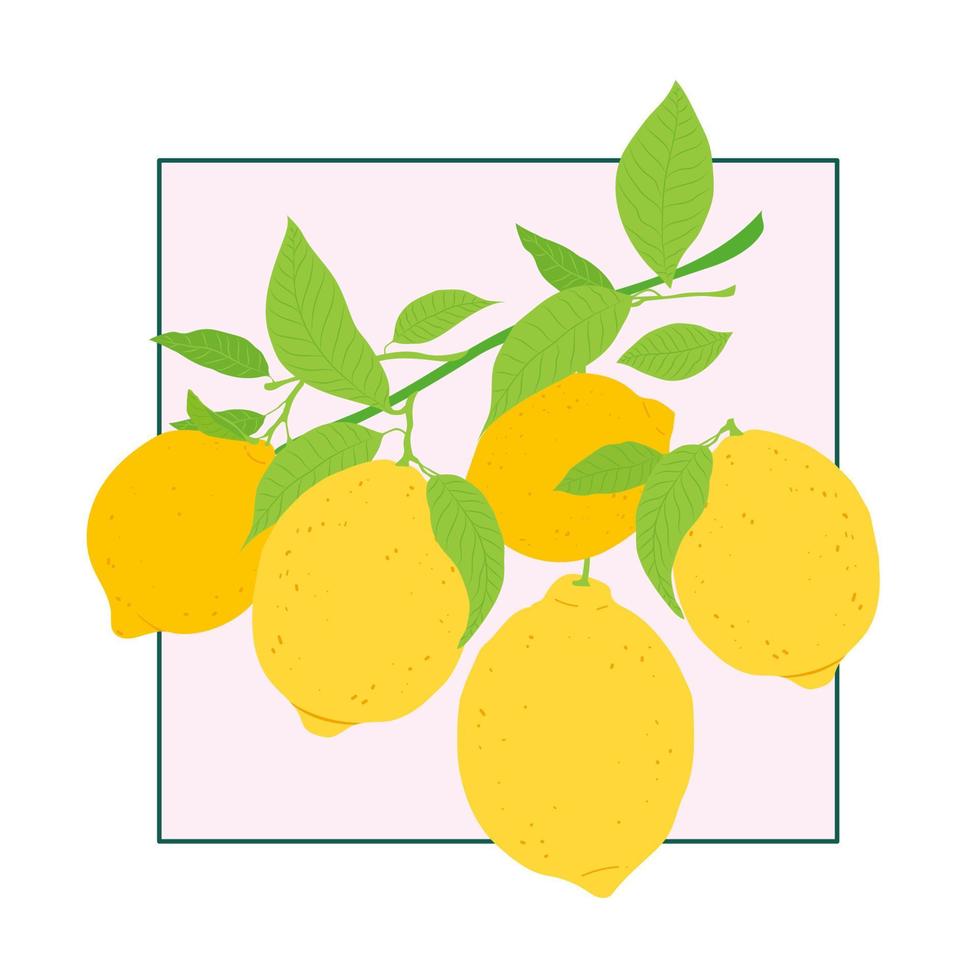 sömlös mönster med citron- frukt och löv. frukt upprepa bakgrund. vektor illustration för tyg eller tapet