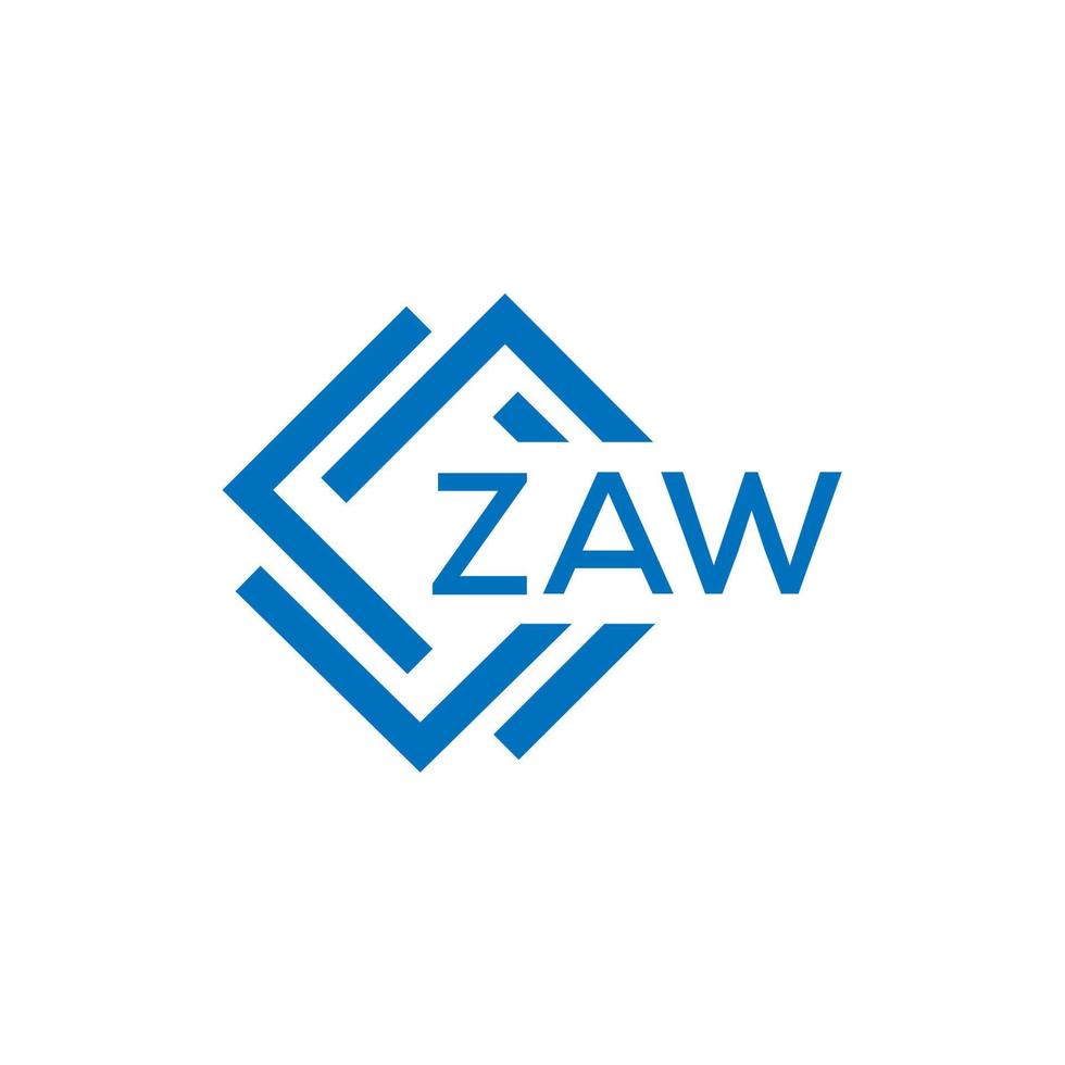 zaw Technologie Brief Logo Design auf Weiß Hintergrund. zaw kreativ Initialen Technologie Brief Logo Konzept. zaw Technologie Brief Design. vektor