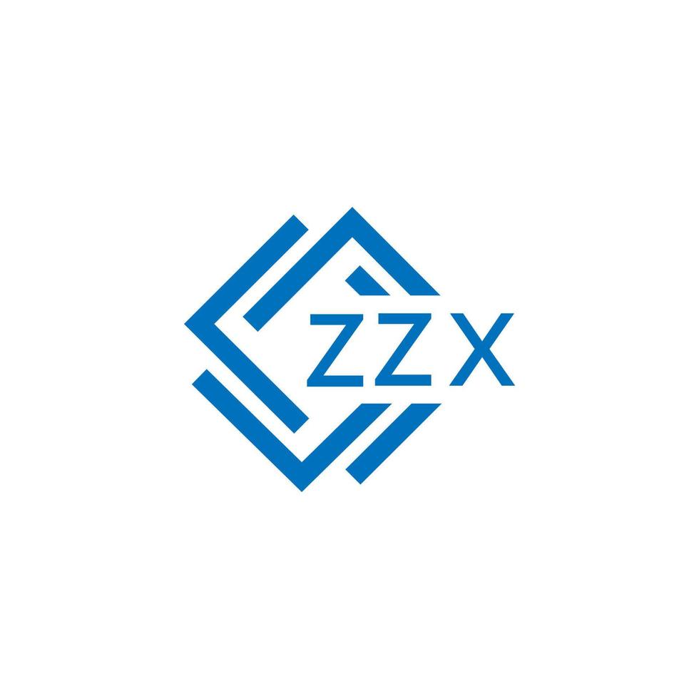 zzx Technologie Brief Logo Design auf Weiß Hintergrund. zzx kreativ Initialen Technologie Brief Logo Konzept. zzx Technologie Brief Design. vektor