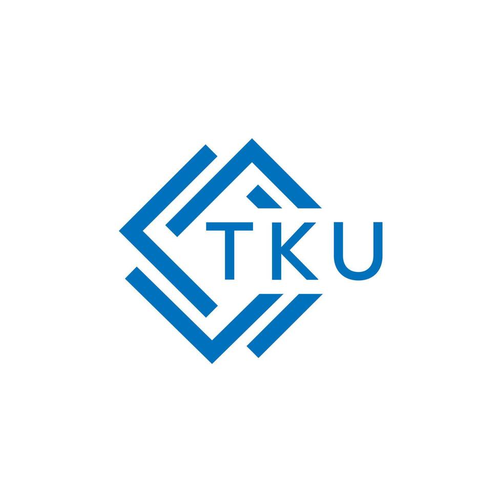 tku Technologie Brief Logo Design auf Weiß Hintergrund. tku kreativ Initialen Technologie Brief Logo Konzept. tku Technologie Brief Design. vektor