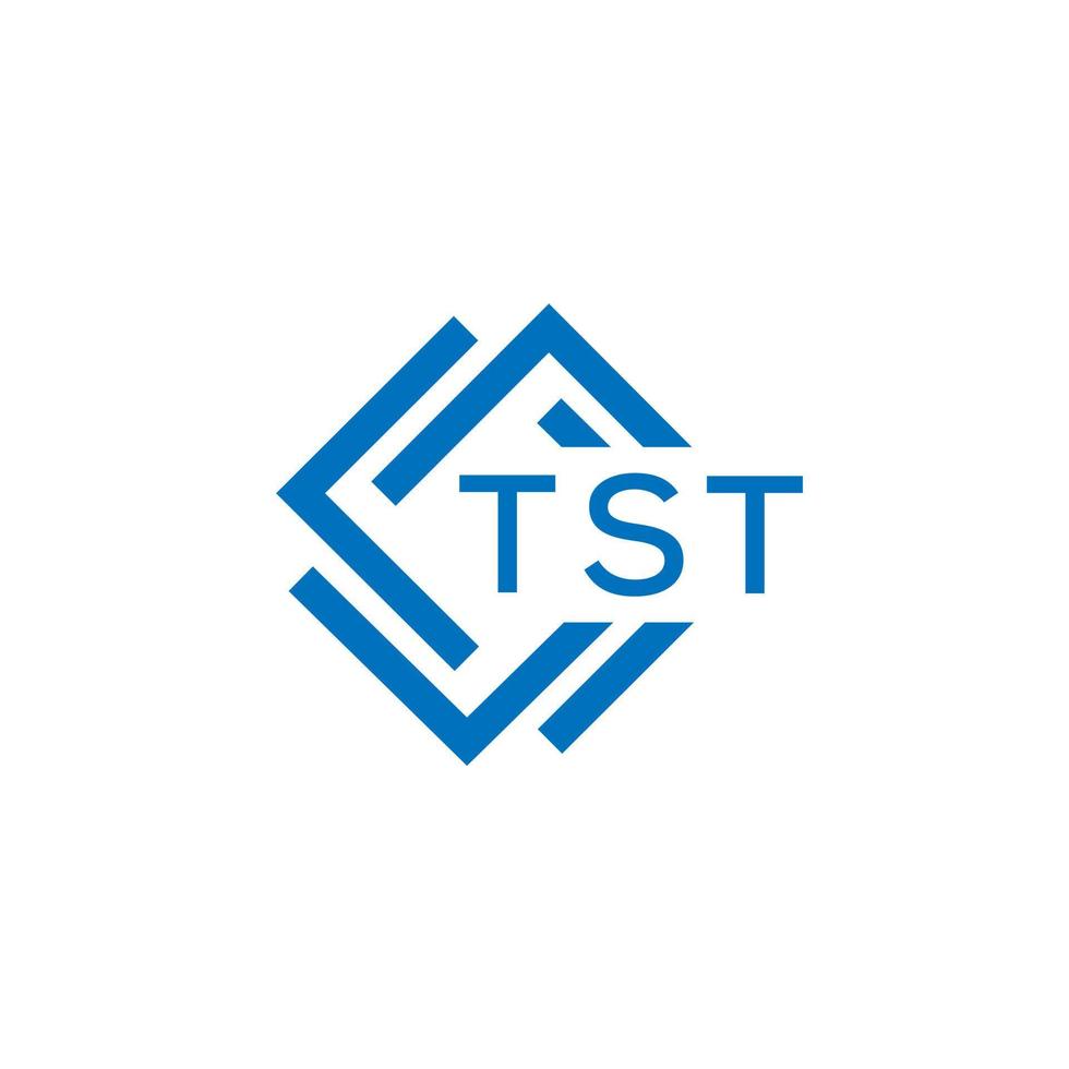 tst teknologi brev logotyp design på vit bakgrund. tst kreativ initialer teknologi brev logotyp begrepp. tst teknologi brev design. vektor