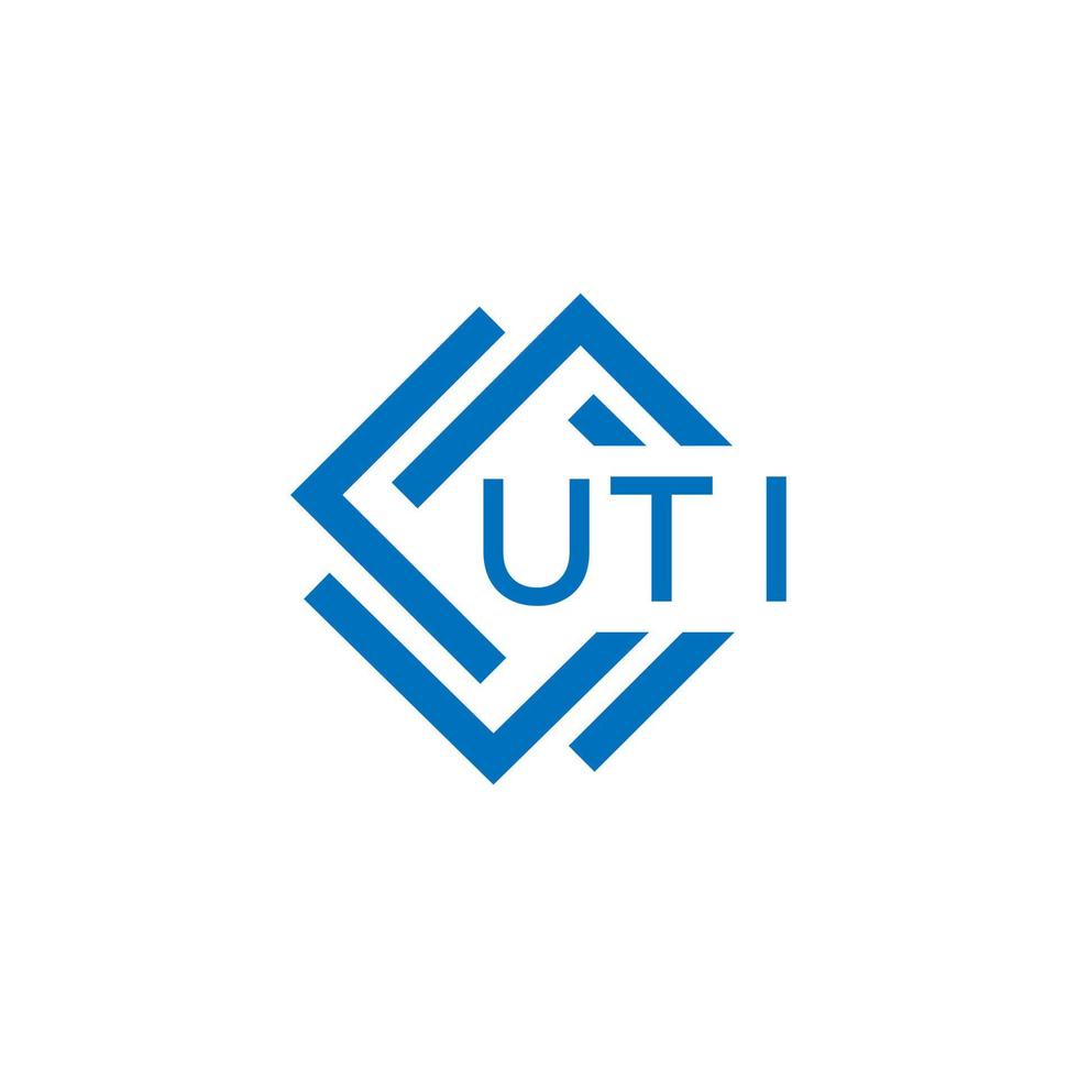 uti teknologi brev logotyp design på vit bakgrund. uti kreativ initialer teknologi brev logotyp begrepp. uti teknologi brev design. vektor