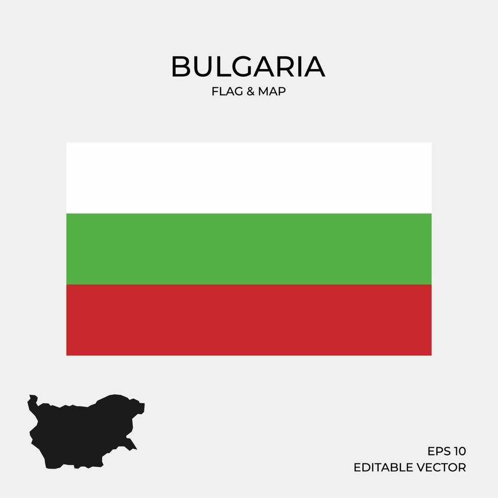 Bulgarien Karte und Flagge vektor