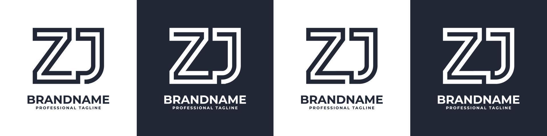 einfach zj Monogramm Logo, geeignet zum irgendein Geschäft mit zj oder jz Initial. vektor