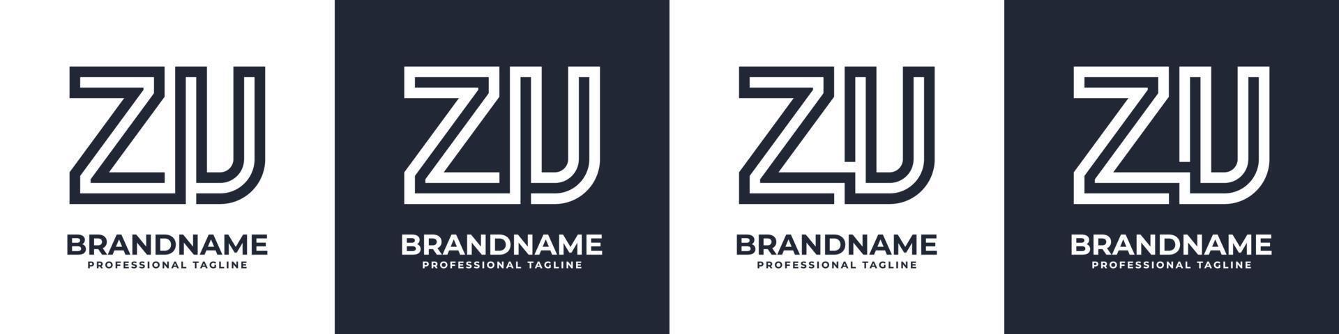 enkel zu monogram logotyp, lämplig för några företag med zu eller uz första. vektor