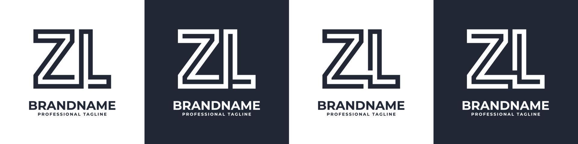 einfach zl Monogramm Logo, geeignet zum irgendein Geschäft mit zl oder lz Initial. vektor