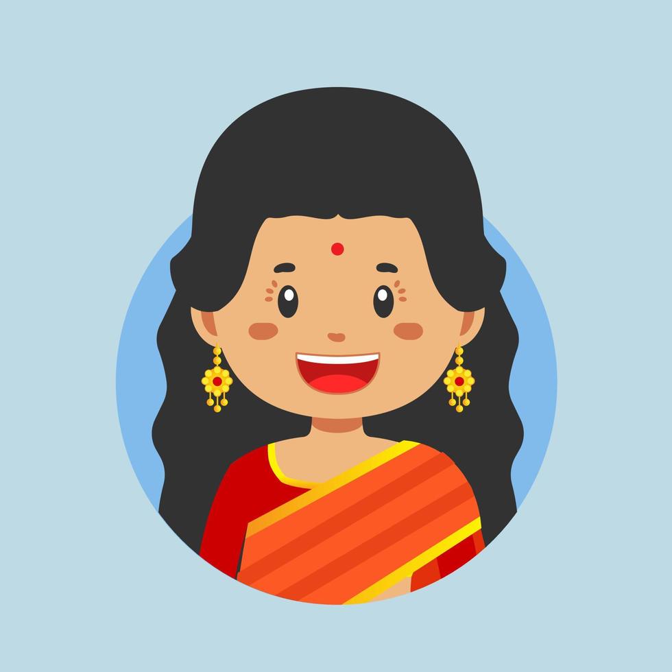 avatar av en bangladesh karaktär vektor