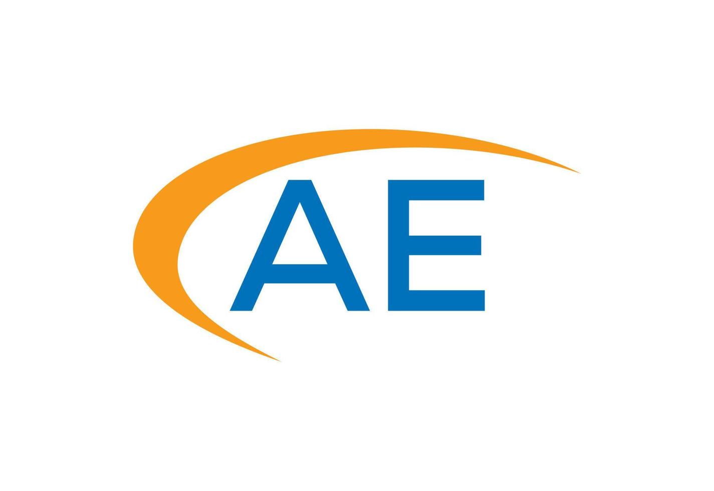 inledande ae-ea brev logotyp design, vektor illustration