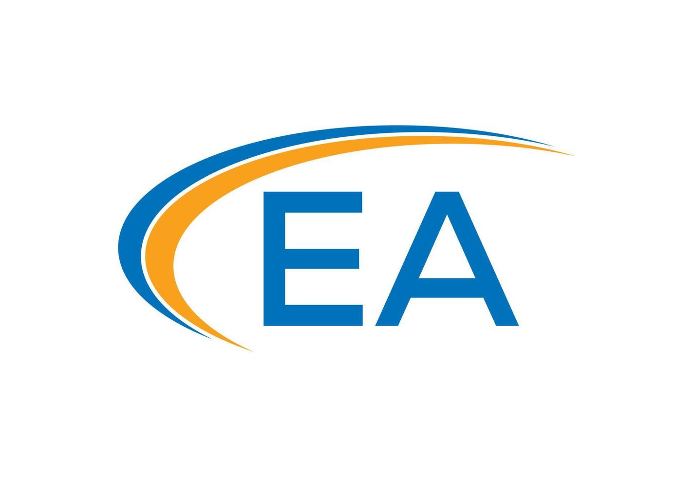 inledande ae-ea brev logotyp design, vektor illustration