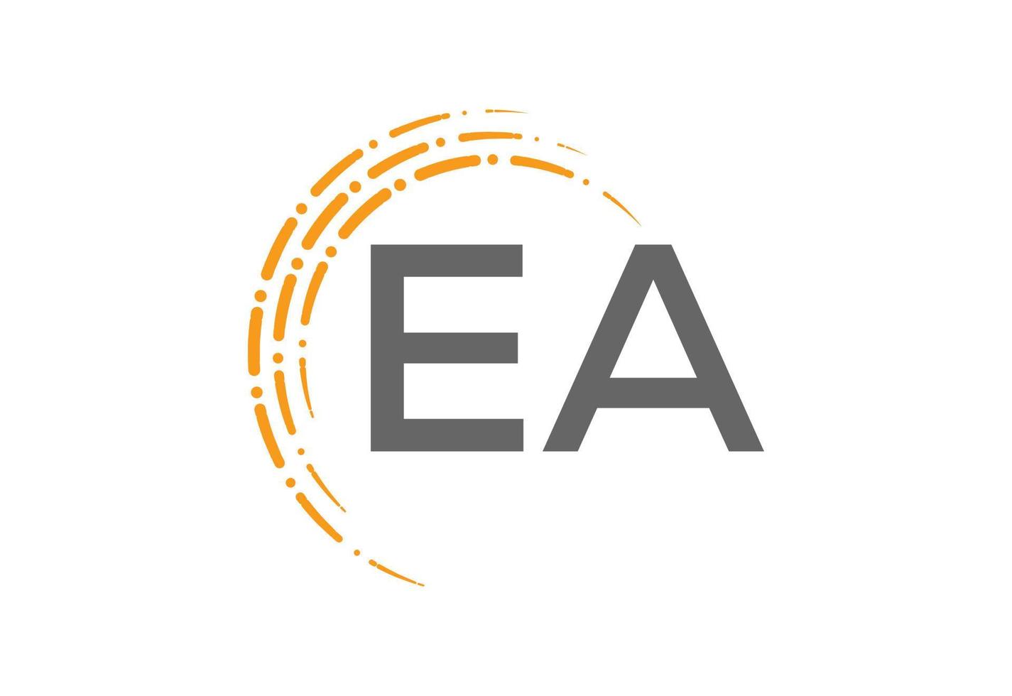 inledande ae-ea brev logotyp design, vektor illustration