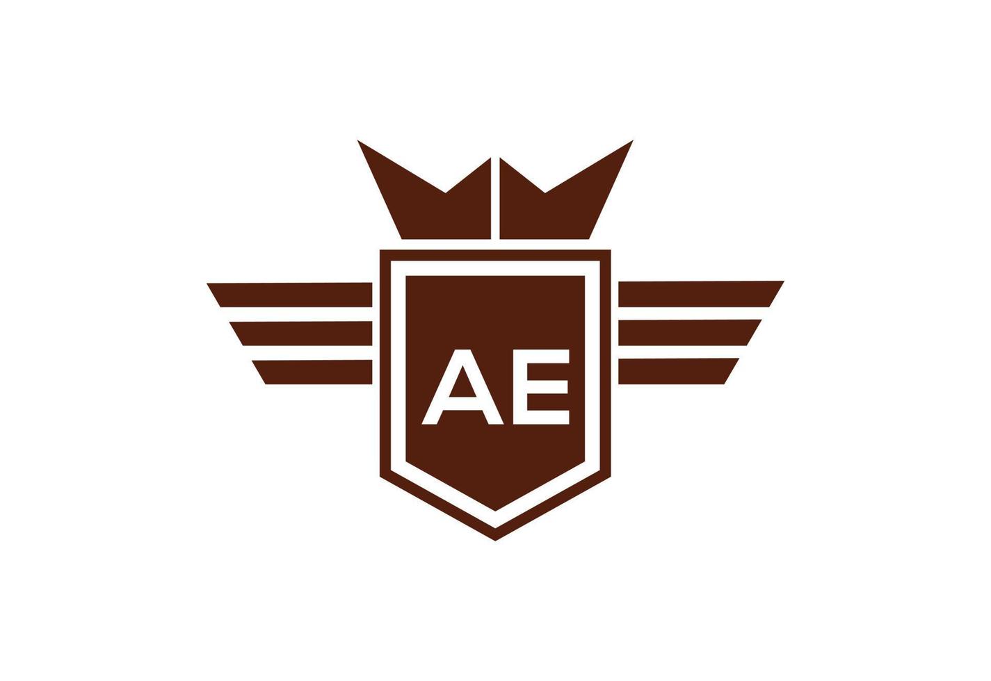 första ae brev logotyp design, vektor design begrepp