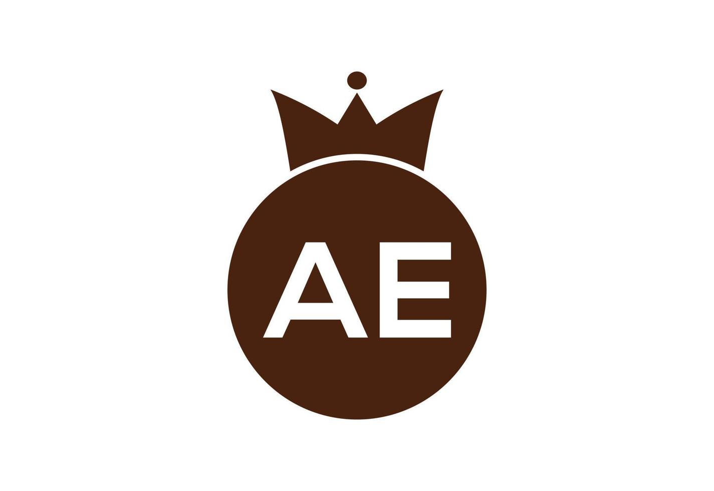 första ae brev logotyp design, vektor design begrepp