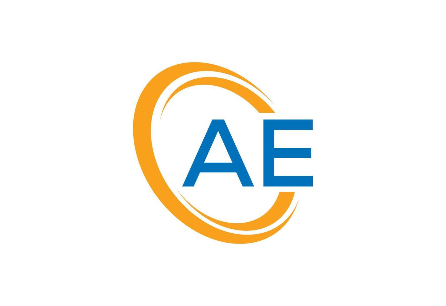 inledande ae-ea brev logotyp design, vektor illustration