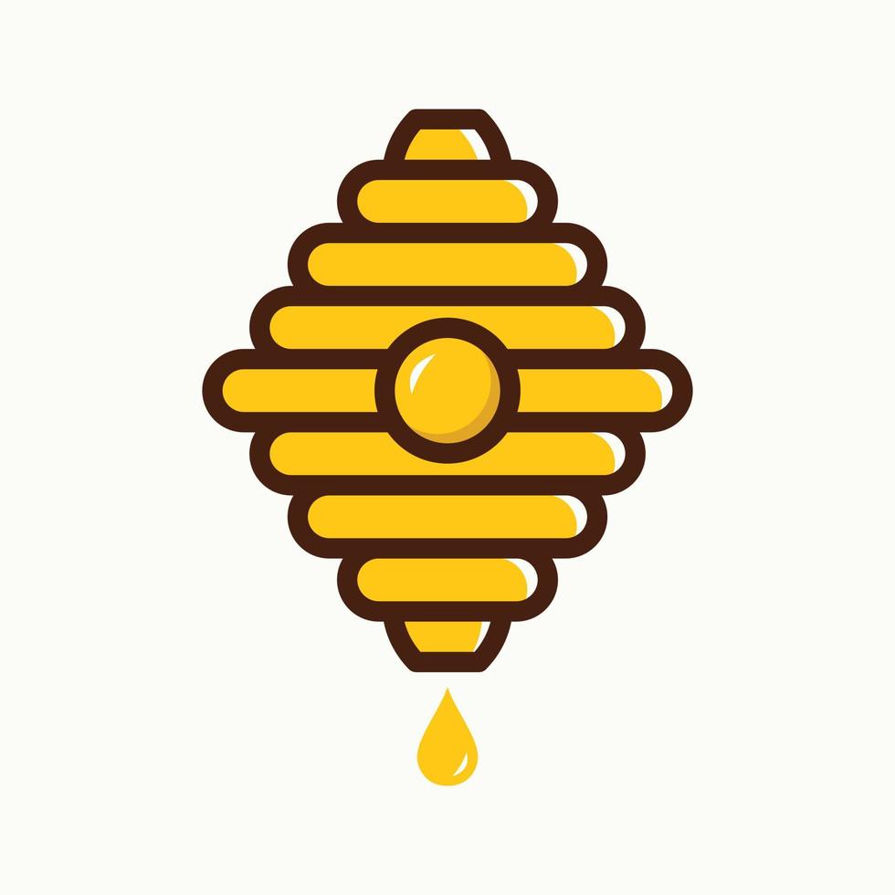 Bienenstock Biene Logo vektor