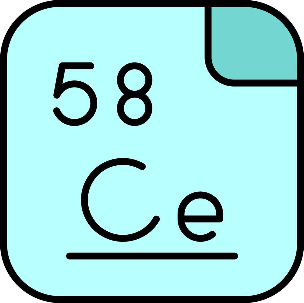 cerium vektor ikon