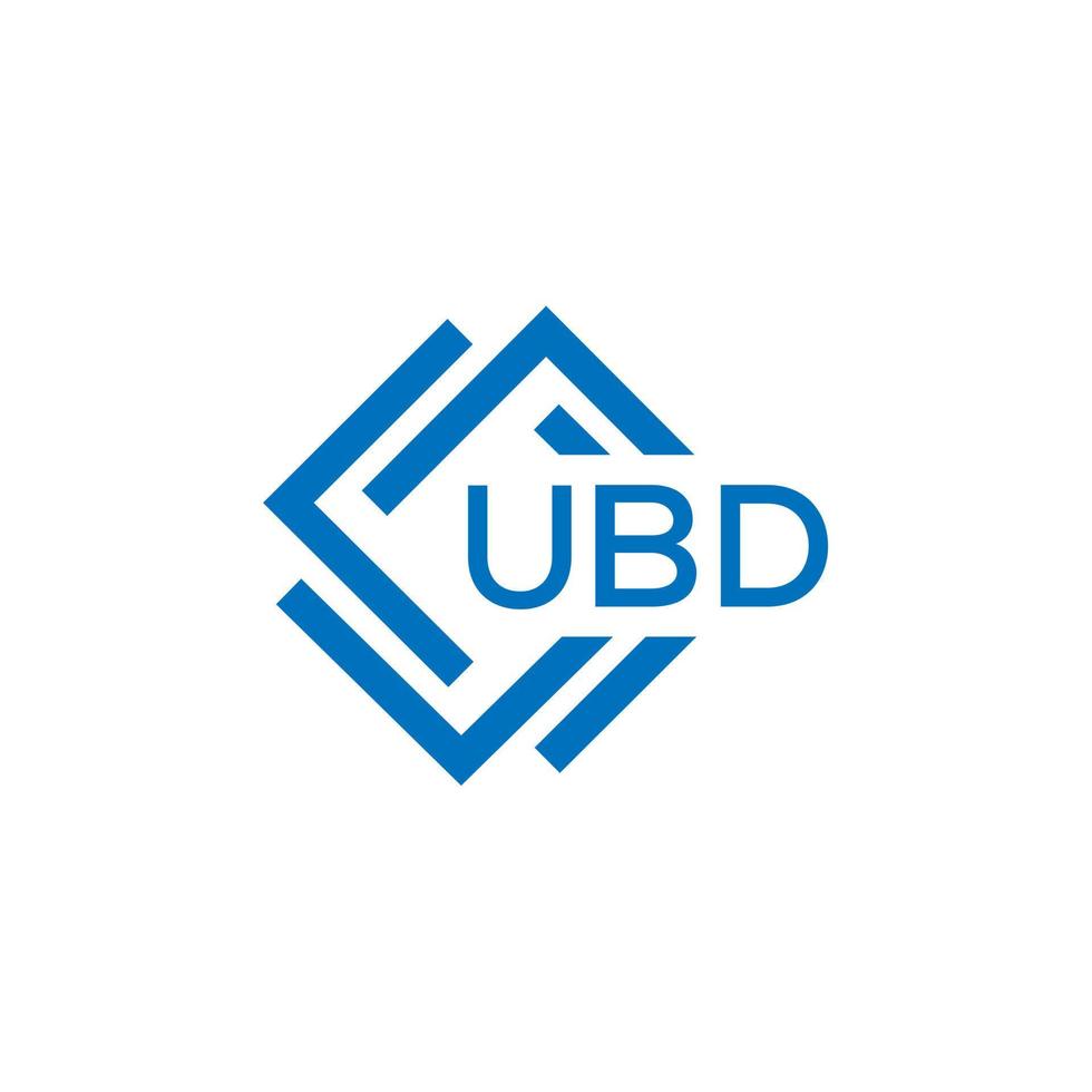 Ubd Technologie Brief Logo Design auf Weiß Hintergrund. Ubd kreativ Initialen Technologie Brief Logo Konzept. Ubd Technologie Brief Design. vektor