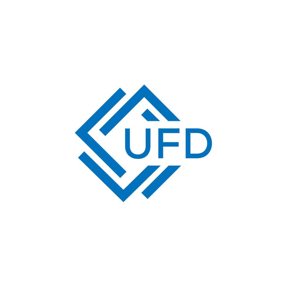 ufd Technologie Brief Logo Design auf Weiß Hintergrund. ufd kreativ Initialen Technologie Brief Logo Konzept. ufd Technologie Brief Design. vektor