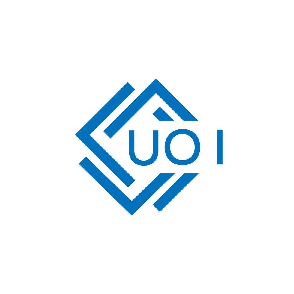 uoi teknologi brev logotyp design på vit bakgrund. uoi kreativ initialer teknologi brev logotyp begrepp. uoi teknologi brev design. vektor