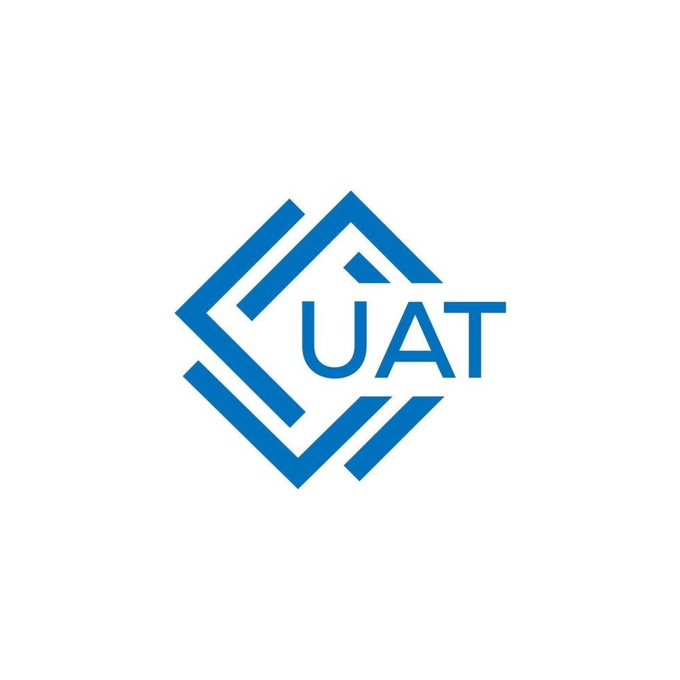 uat Technologie Brief Logo Design auf Weiß Hintergrund. uat kreativ Initialen Technologie Brief Logo Konzept. uat Technologie Brief Design. vektor