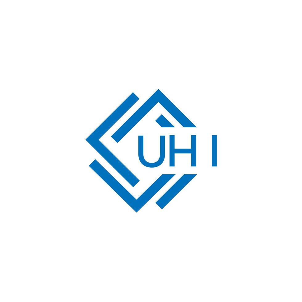 uhi teknologi brev logotyp design på vit bakgrund. uhi kreativ initialer teknologi brev logotyp begrepp. uhi teknologi brev design. vektor