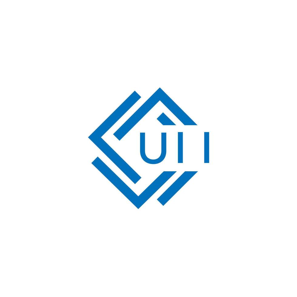 ui Technologie Brief Logo Design auf Weiß Hintergrund. ui kreativ Initialen Technologie Brief Logo Konzept. ui Technik vektor