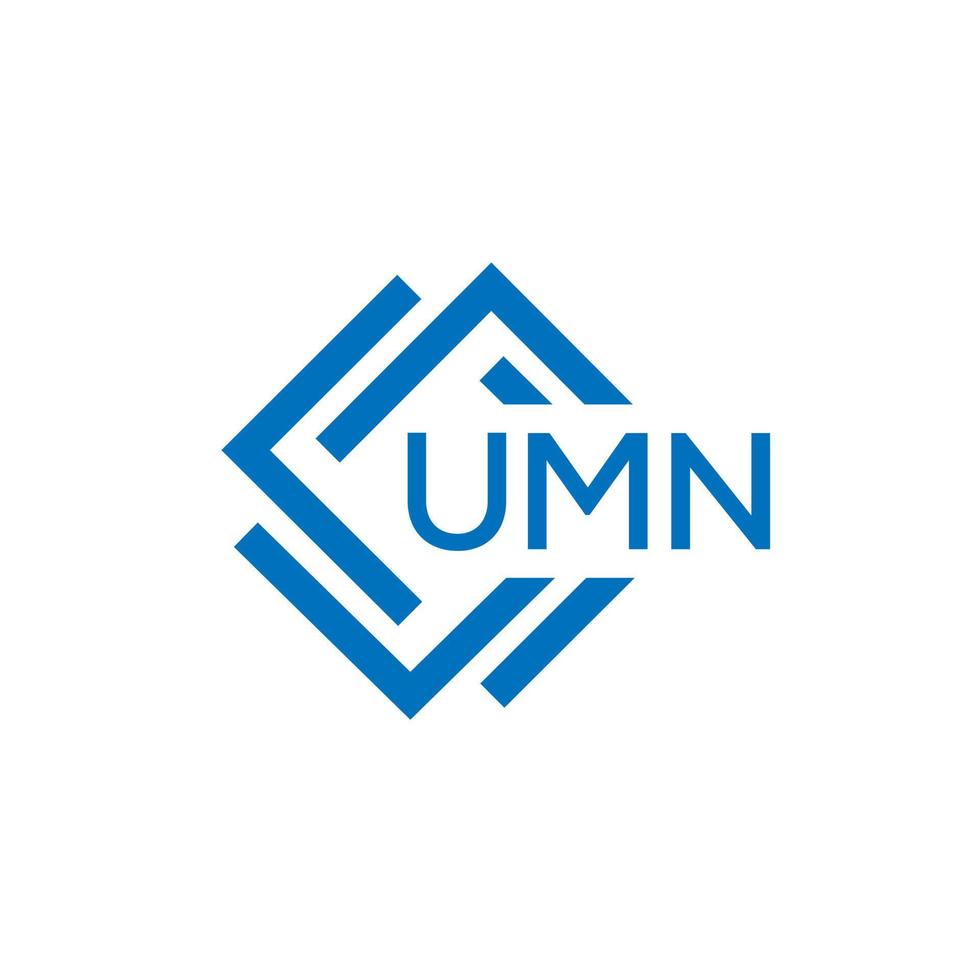 umn teknologi brev logotyp design på vit bakgrund. umn kreativ initialer teknologi brev logotyp begrepp. umn teknologi brev design. vektor