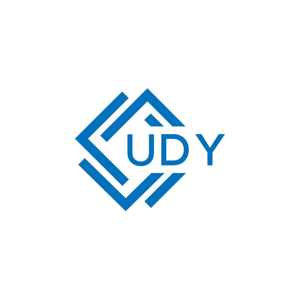 udy Technologie Brief Logo Design auf Weiß Hintergrund. udy kreativ Initialen Technologie Brief Logo Konzept. udy Technologie Brief Design. vektor