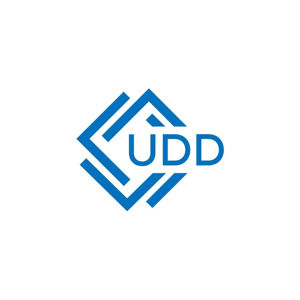 udd teknologi brev logotyp design på vit bakgrund. udd kreativ initialer teknologi brev logotyp begrepp. udd teknologi brev design. vektor