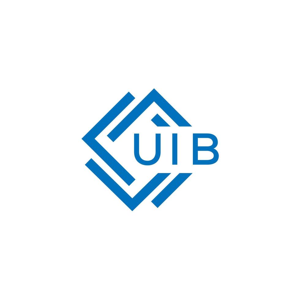 uib teknologi brev logotyp design på vit bakgrund. uib kreativ initialer teknologi brev logotyp begrepp. uib teknologi brev design. vektor