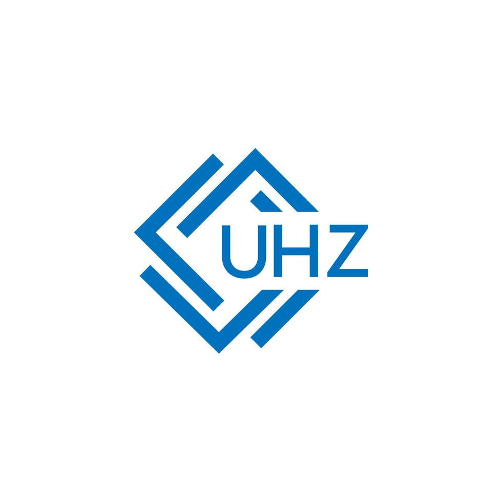 uhz Technologie Brief Logo Design auf Weiß Hintergrund. uhz kreativ Initialen Technologie Brief Logo Konzept. uhz Technologie Brief Design. vektor