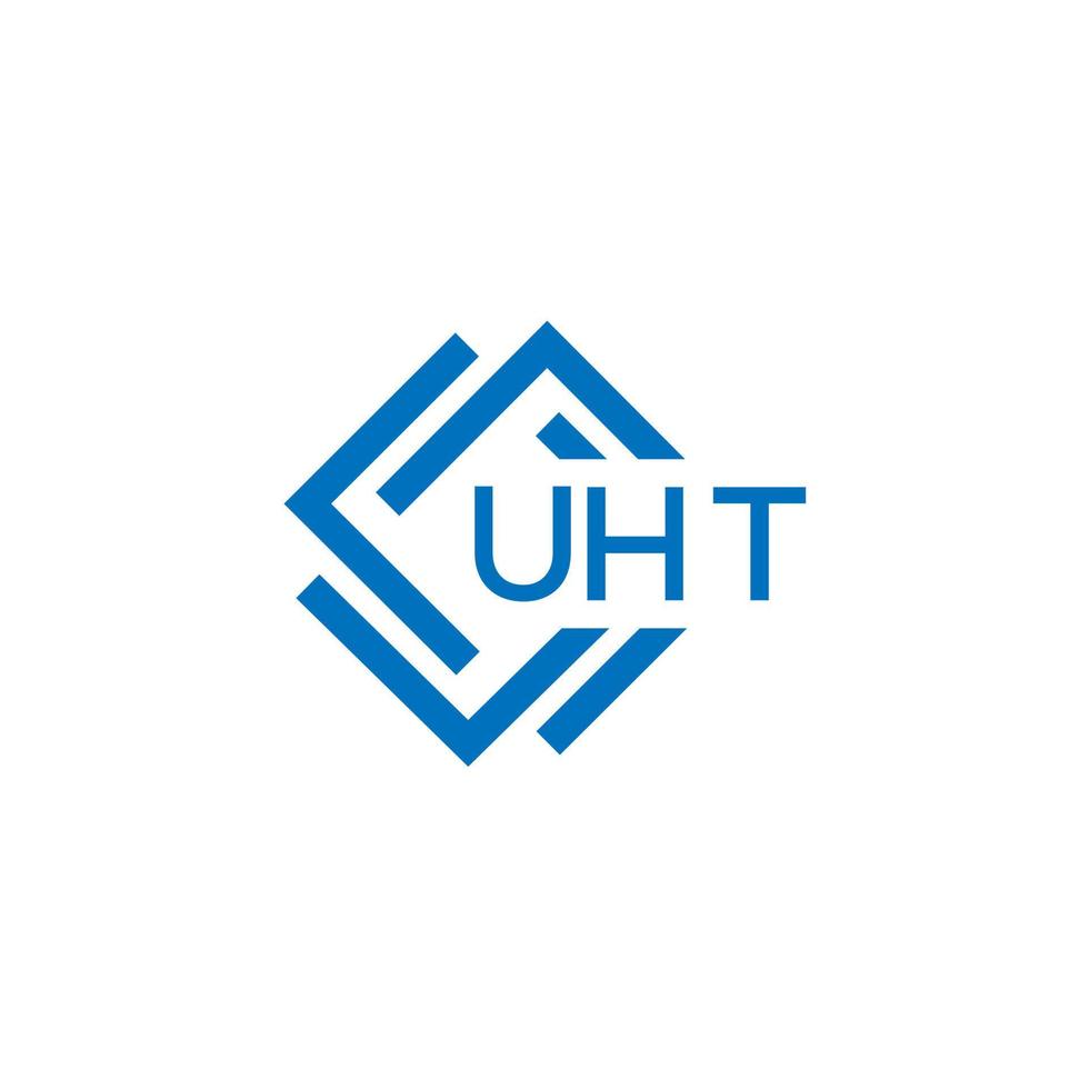 uht Technologie Brief Logo Design auf Weiß Hintergrund. uht kreativ Initialen Technologie Brief Logo Konzept. uht Technologie Brief Design. vektor