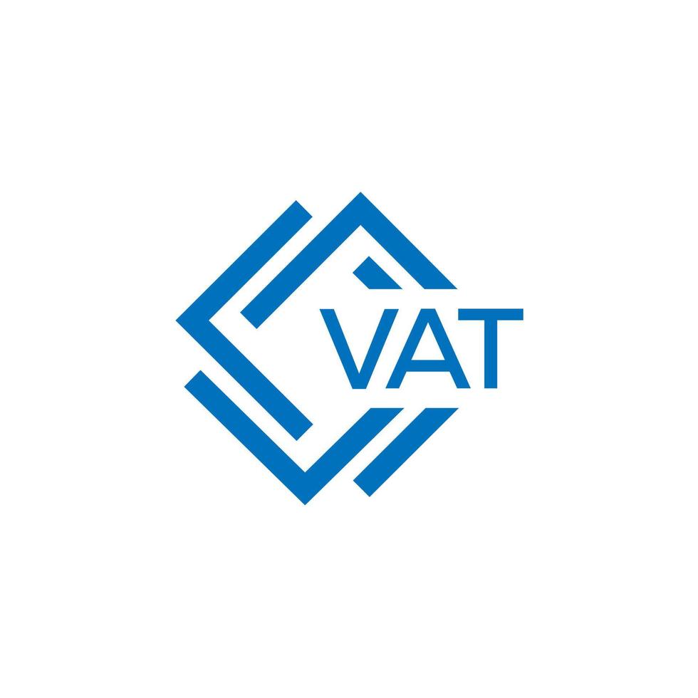 vat Technologie Brief Logo Design auf Weiß Hintergrund. vat kreativ Initialen Technologie Brief Logo Konzept. vat Technologie Brief Design. vektor