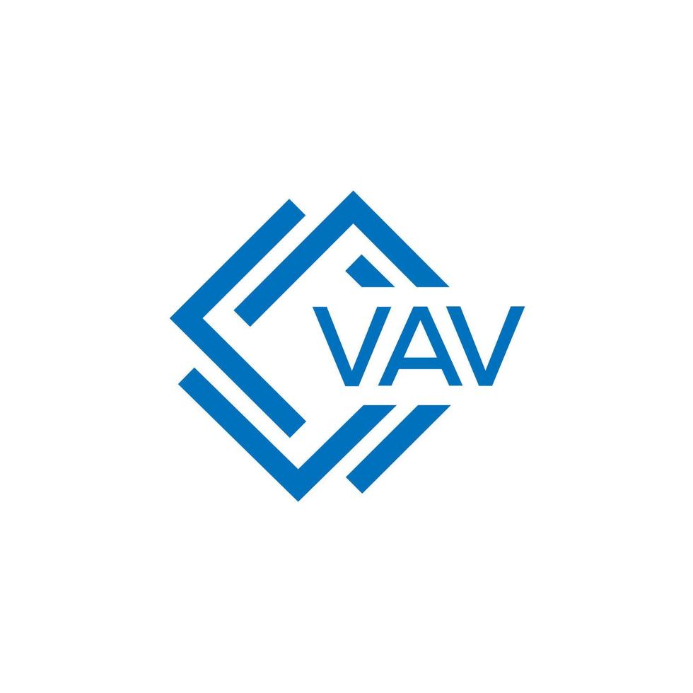 vav Technologie Brief Logo Design auf Weiß Hintergrund. vav kreativ Initialen Technologie Brief Logo Konzept. vav Technologie Brief Design. vektor