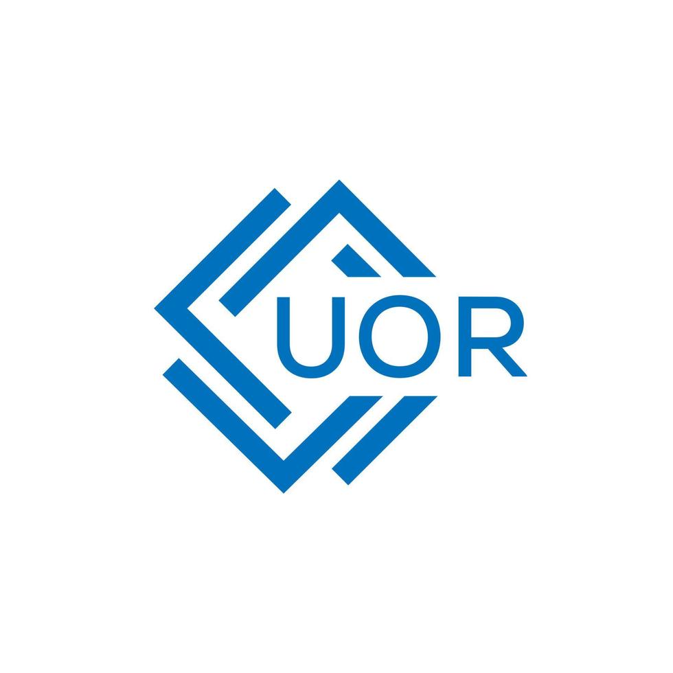 uor teknologi brev logotyp design på vit bakgrund. uor kreativ initialer teknologi brev logotyp begrepp. uor teknologi brev design. vektor