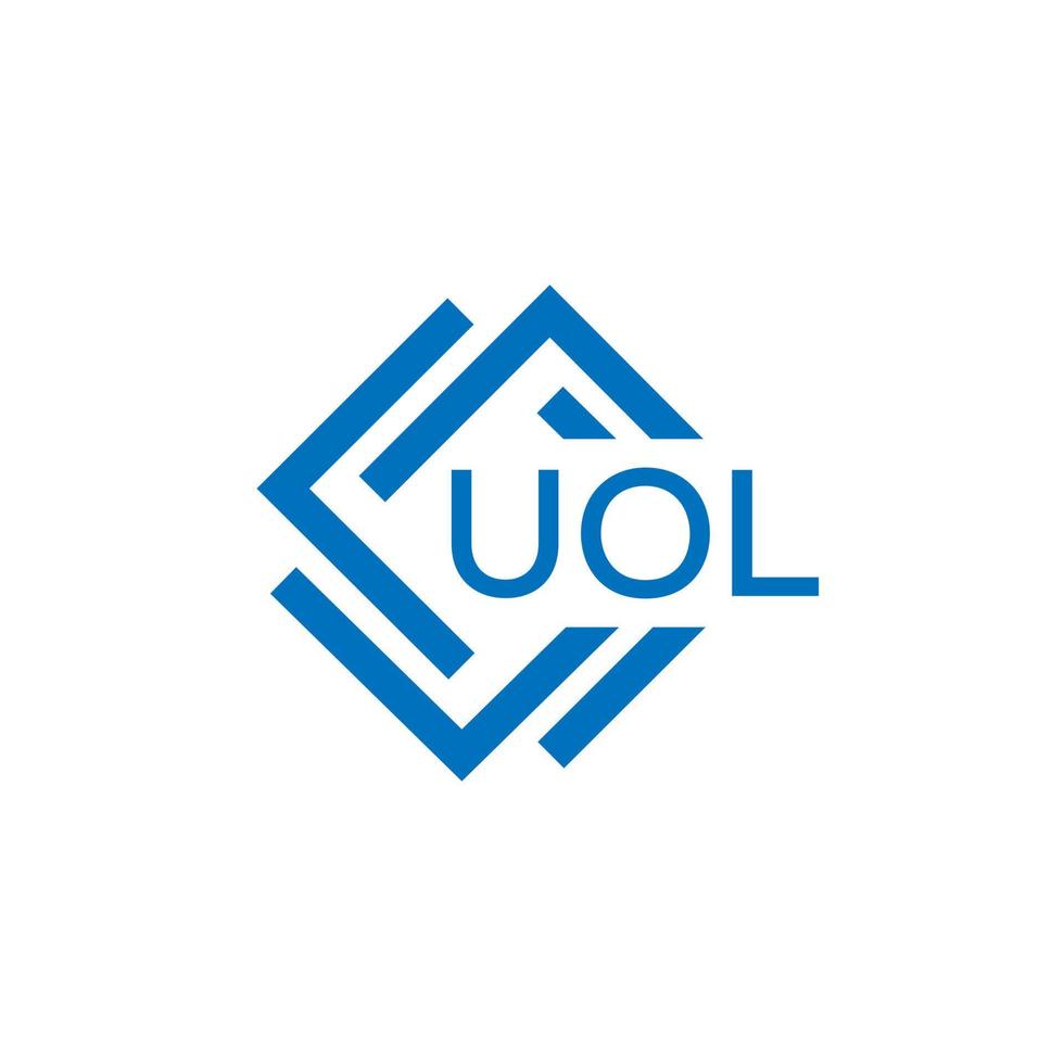 uol teknologi brev logotyp design på vit bakgrund. uol kreativ initialer teknologi brev logotyp begrepp. uol teknologi brev design. vektor