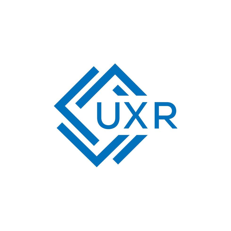 uxr Technologie Brief Logo Design auf Weiß Hintergrund. uxr kreativ Initialen Technologie Brief Logo Konzept. uxr Technologie Brief Design. vektor