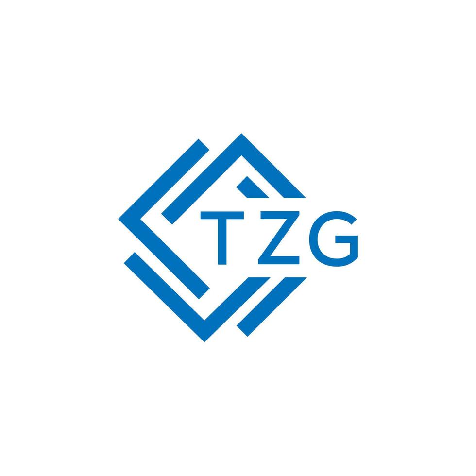 tzg Technologie Brief Logo Design auf Weiß Hintergrund. tzg kreativ Initialen Technologie Brief Logo Konzept. tzg Technologie Brief Design. vektor