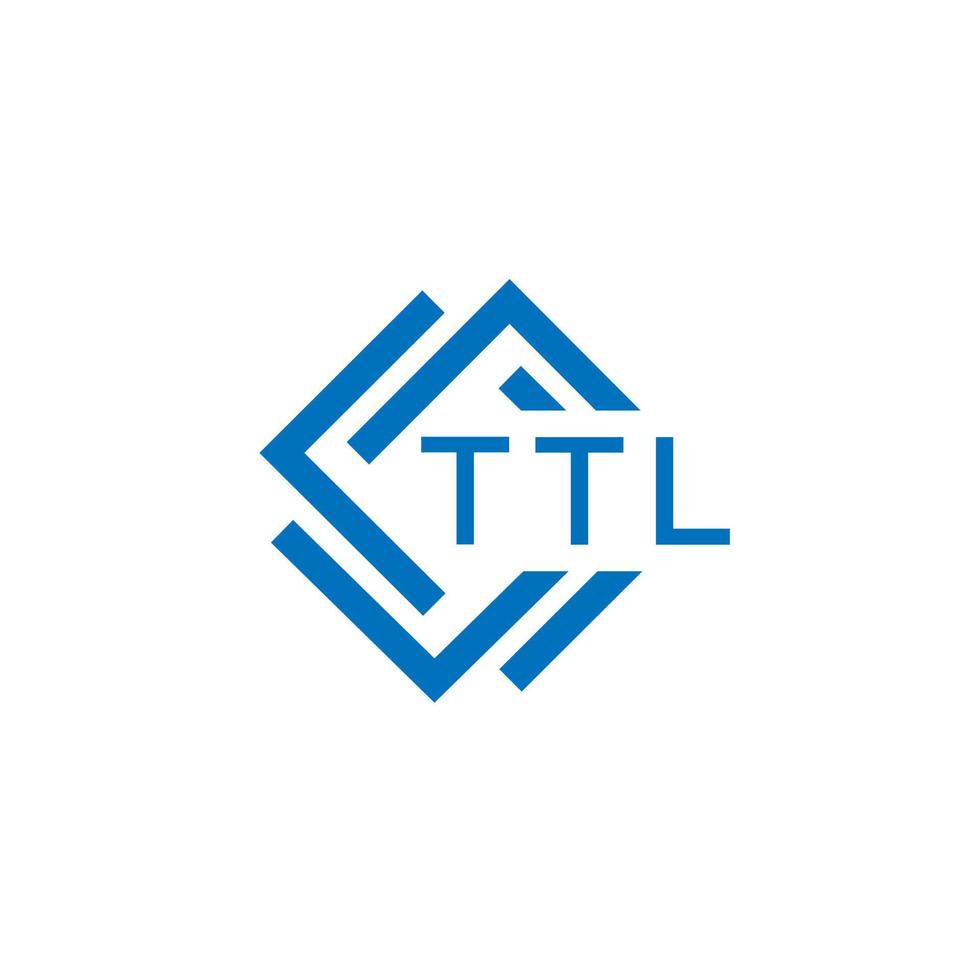 ttl Technologie Brief Logo Design auf Weiß Hintergrund. ttl kreativ Initialen Technologie Brief Logo Konzept. ttl Technologie Brief Design. vektor
