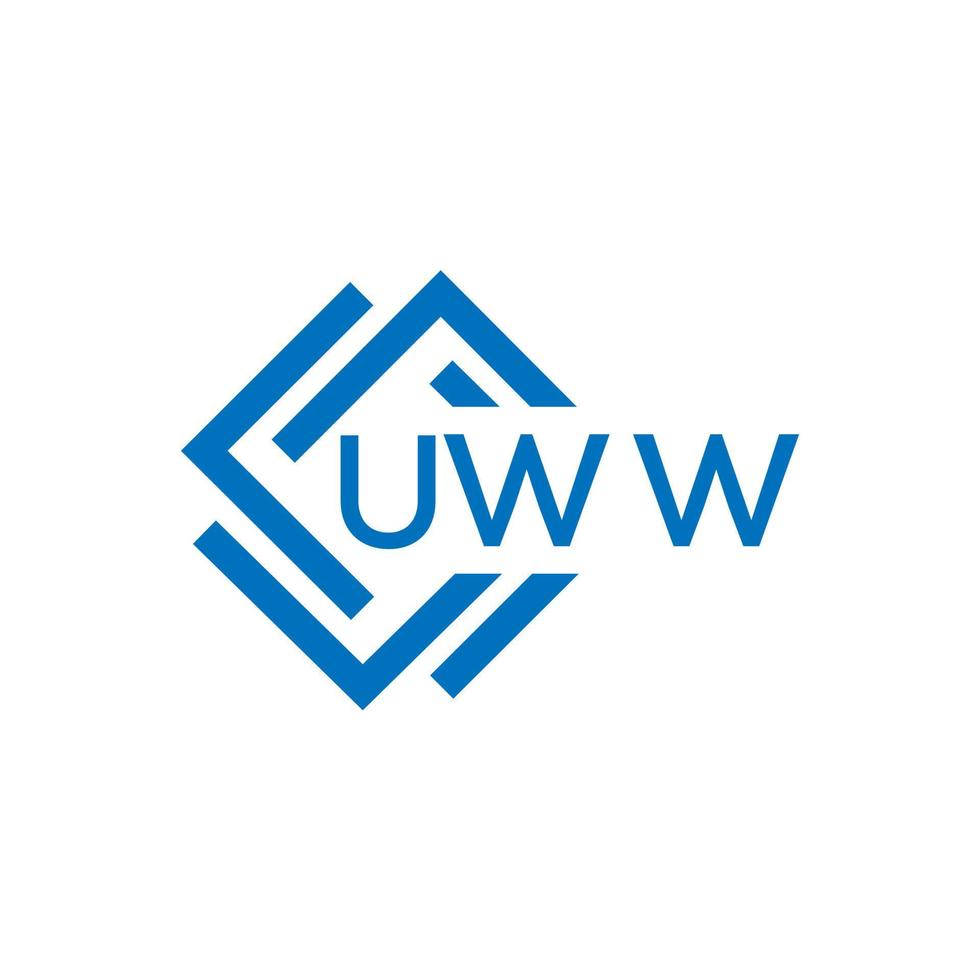 uww Technologie Brief Logo Design auf Weiß Hintergrund. uww kreativ Initialen Technologie Brief Logo Konzept. uww Technologie Brief Design. vektor