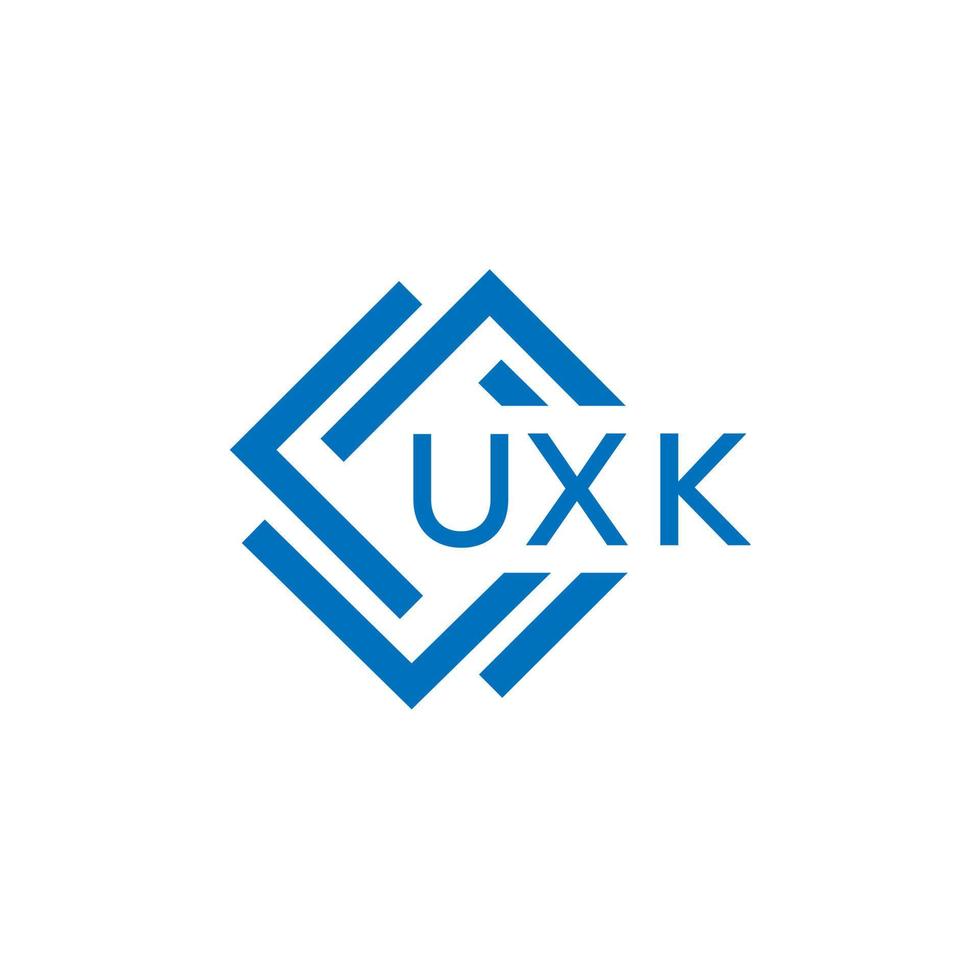 uxk Technologie Brief Logo Design auf Weiß Hintergrund. uxk kreativ Initialen Technologie Brief Logo Konzept. uxk Technologie Brief Design. vektor