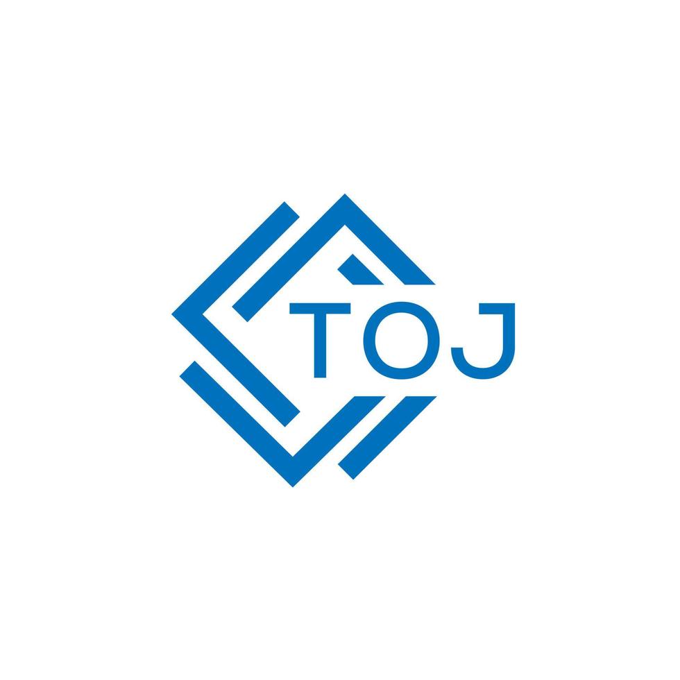 toj teknologi brev logotyp design på vit bakgrund. toj kreativ initialer teknologi brev logotyp begrepp. toj teknologi brev design. vektor
