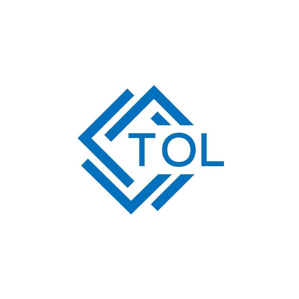 Tol Technologie Brief Logo Design auf Weiß Hintergrund. Tol kreativ Initialen Technologie Brief Logo Konzept. Tol Technologie Brief Design. vektor