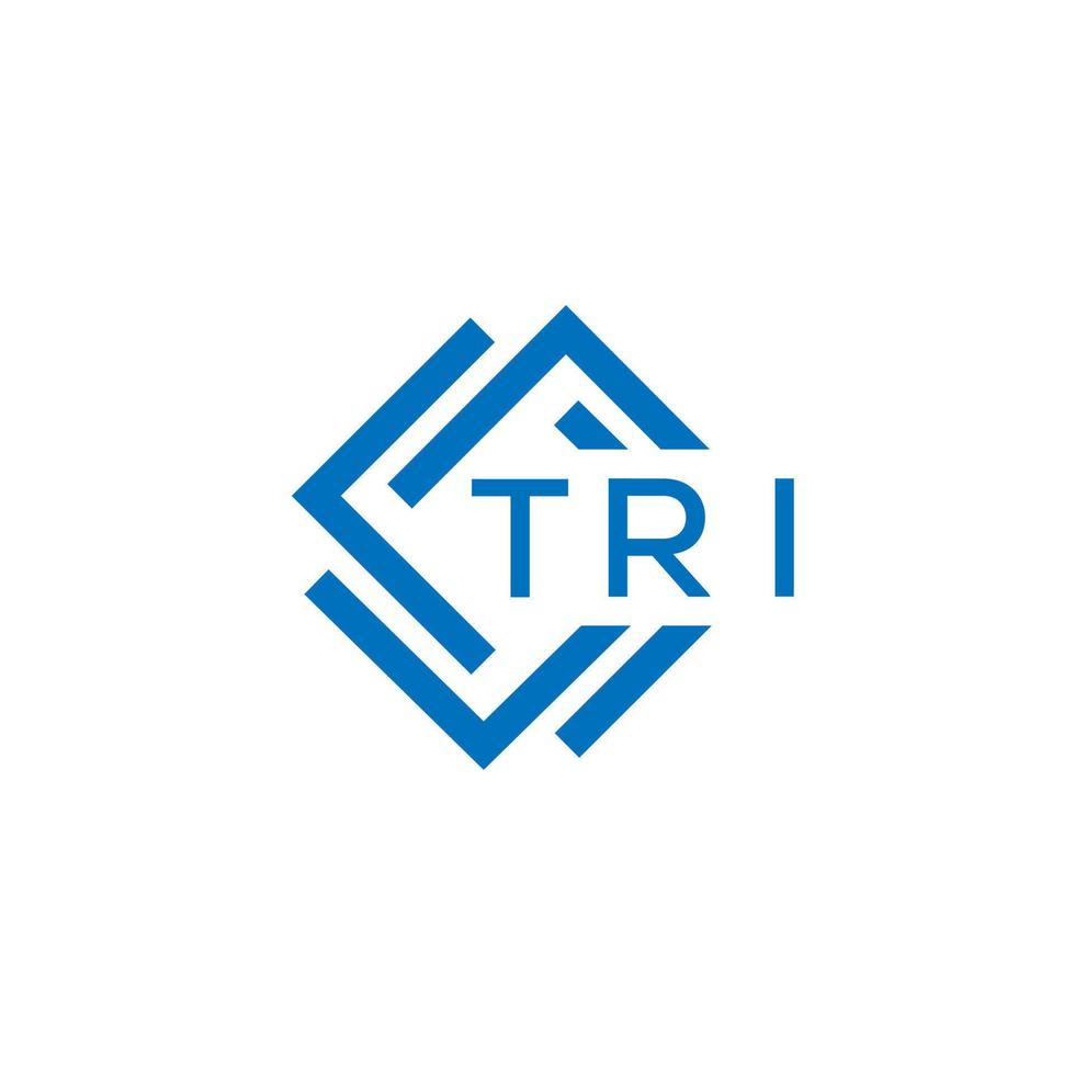 tri teknologi brev logotyp design på vit bakgrund. tri kreativ initialer teknologi brev logotyp begrepp. tri teknologi brev design. vektor