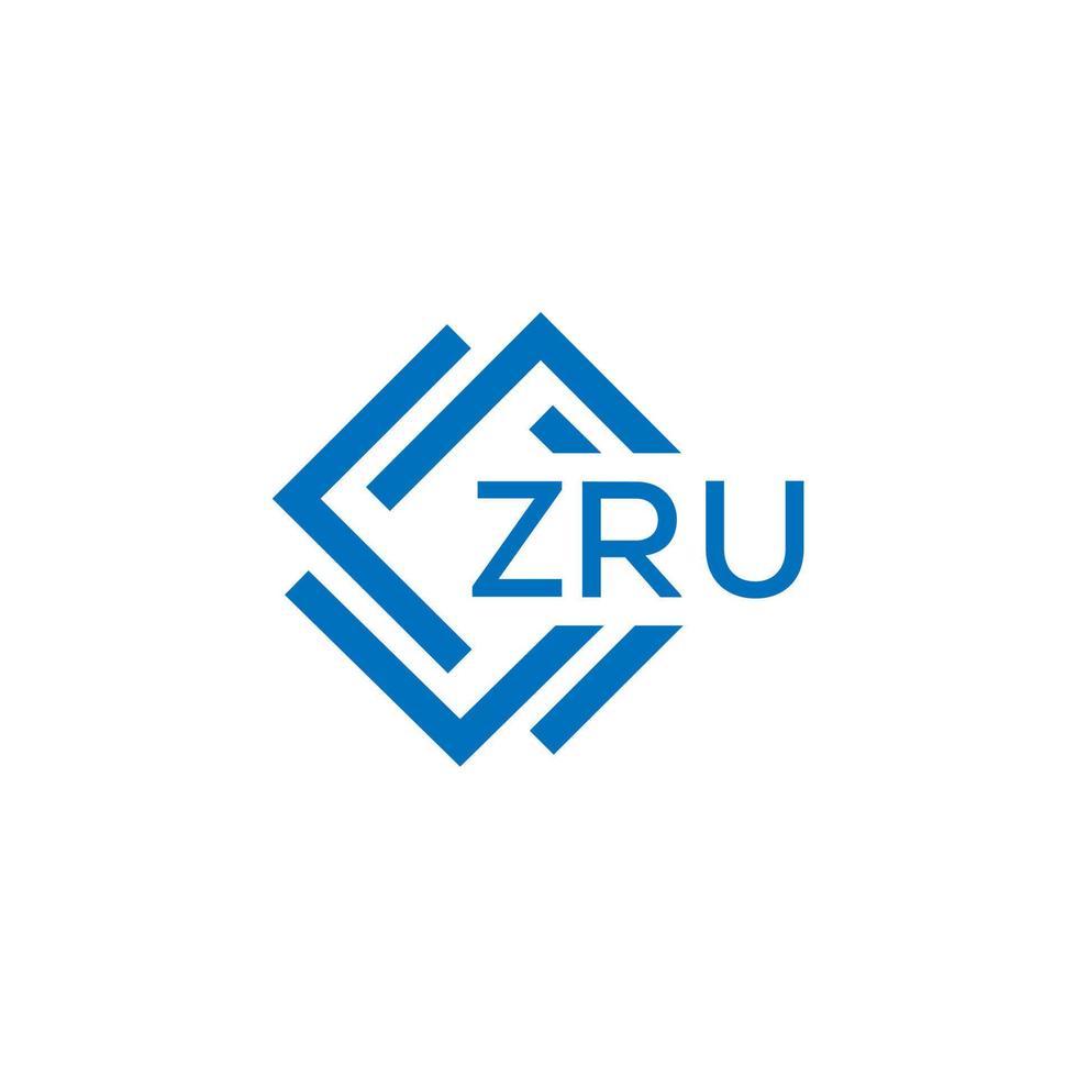 zru Technologie Brief Logo Design auf Weiß Hintergrund. zru kreativ Initialen Technologie Brief Logo Konzept. zru Technologie Brief Design. vektor