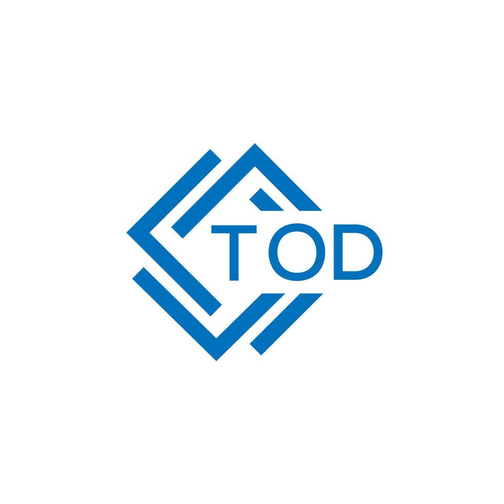 tod Technologie Brief Logo Design auf Weiß Hintergrund. tod kreativ Initialen Technologie Brief Logo Konzept. tod Technologie Brief Design. vektor