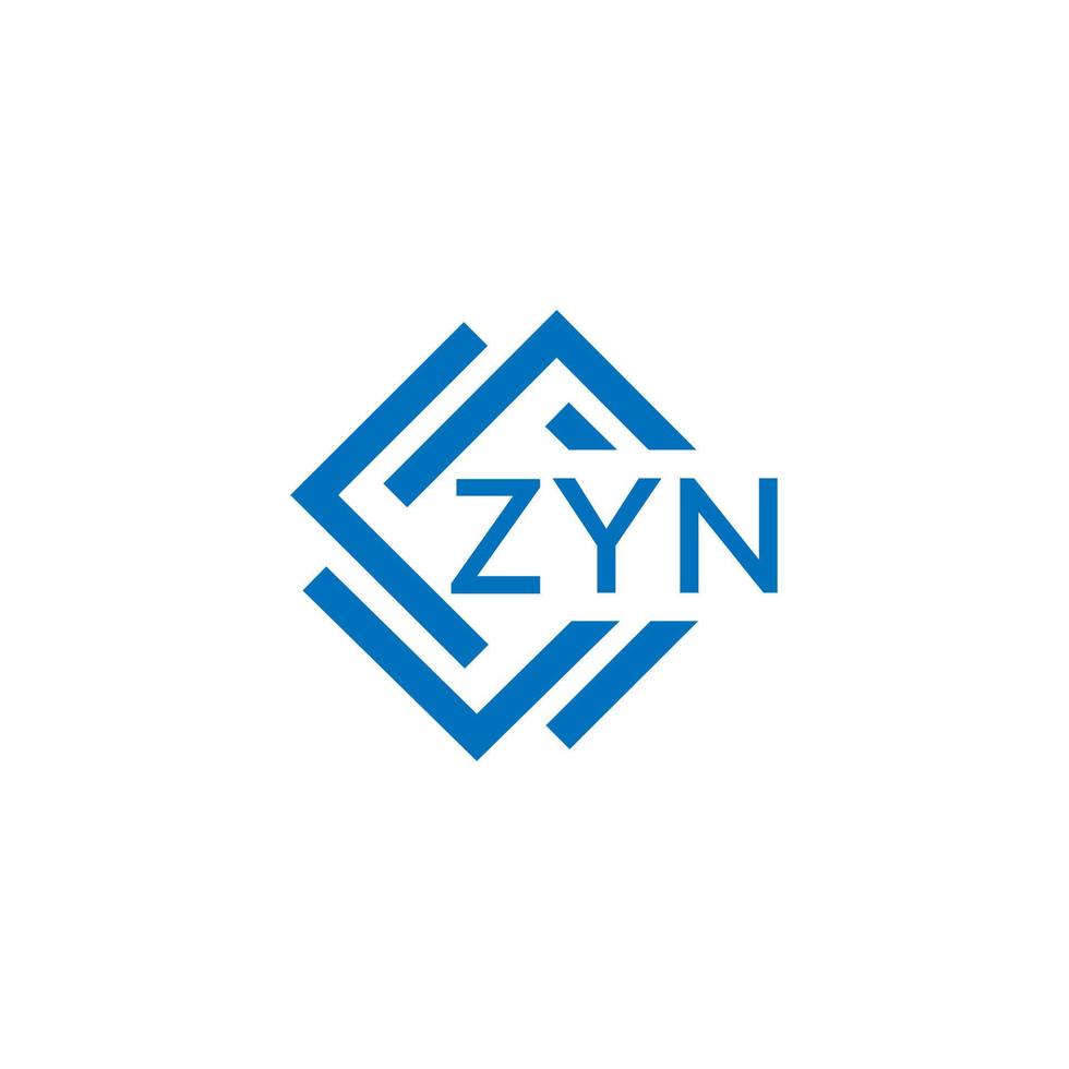 zyn Technologie Brief Logo Design auf Weiß Hintergrund. zyn kreativ Initialen Technologie Brief Logo Konzept. zyn Technologie Brief Design. vektor