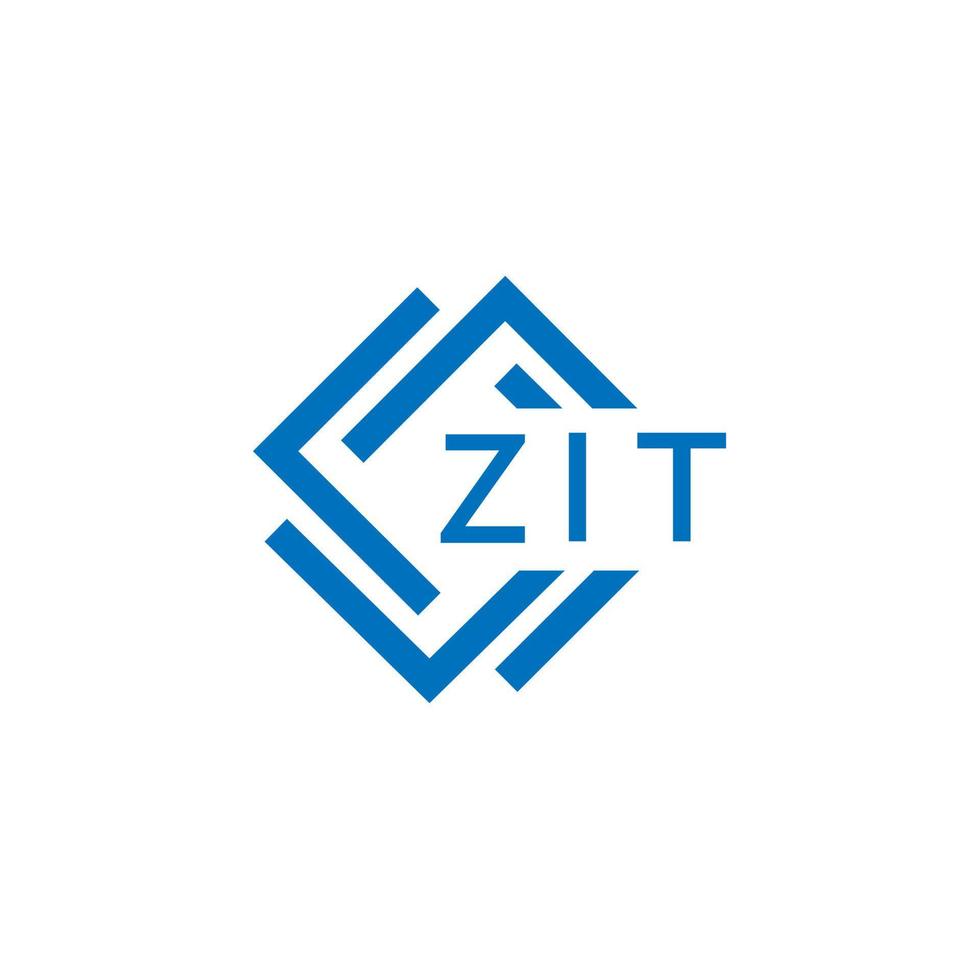 zit teknologi brev logotyp design på vit bakgrund. zit kreativ initialer teknologi brev logotyp begrepp. zit teknologi brev design. vektor